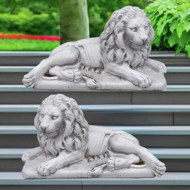 Set av Liggande Lejon Höger och Vänster