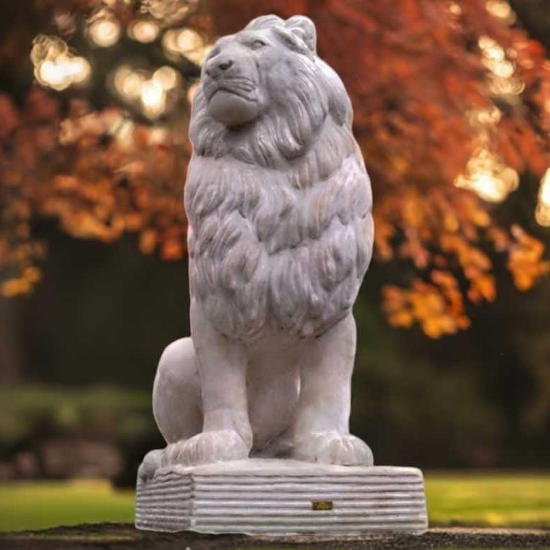 Stenskulptur Stor Lejon Vänster