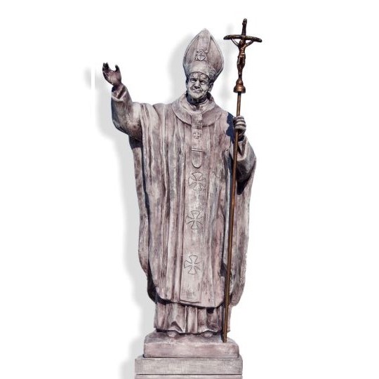 Stenskulptur Johannes Paul II