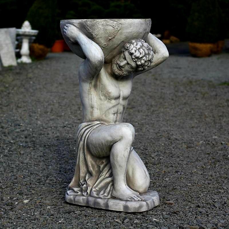 Stenskulptur / Planteringsskål Atlas