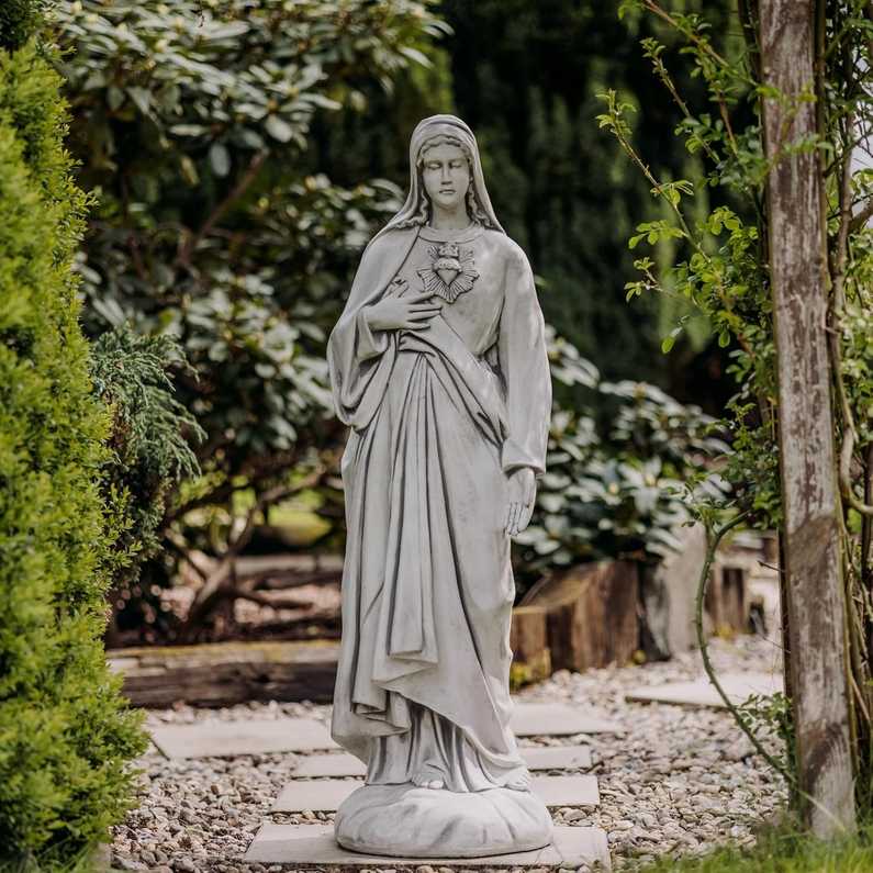 Skulptur av det Obefläckade Hjärtat av Maria